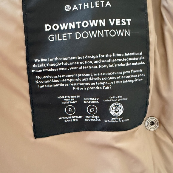 Athleta Downtown Vest Pyrite Shine (XS) - Picture 5 of 6